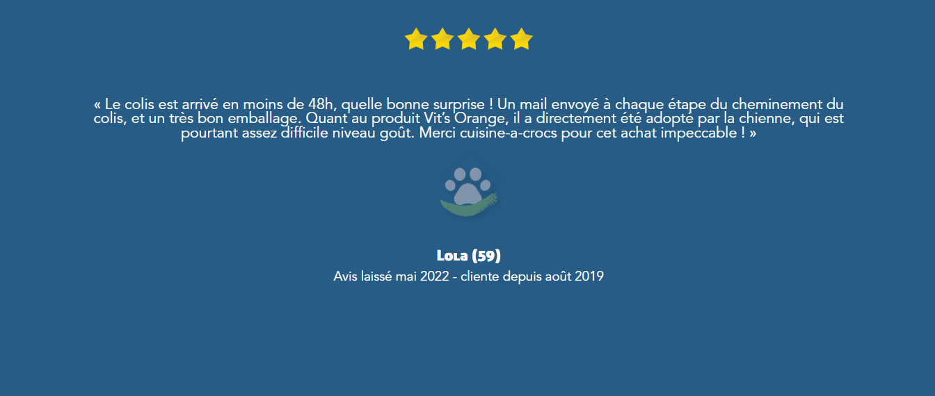 Avis de Lola sur Vit'i5 orange